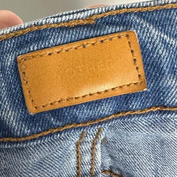 Mother Huffy Flood Jeans Blue Womens Size 27 Crop Flare Stretch Denim USA Made - Picture 2 of 14